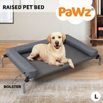 Pawz Elevated Pet Bed Raised Sofa Bolster Dog Cat Trampoline Hammock Grey Large