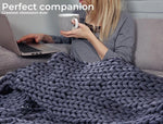 Dreamz Weighted Blanket 3KG 6.5KG 9KG Chunky Bulky Knit Throw Blanket Kids Adult