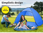 Mountview Pop Up Beach Tent Camping Portable Hiking Tents 2/4 Person Shelter