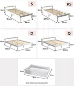 Levede Wooden Bed Frame Queen Double Kingsingle Single Mattress Base Timber WH