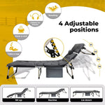 Levede Folding Camping Bed Camping Cot Adjustable Backrest Home Office