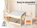 Bopeep Kids Table and Chair Set Storage Box Toys Play Activity Desk Wooden Study