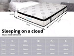 Dreamz Bed Mattress Pocket Spring Queen Double King Single Foam Medium Firm 30CM