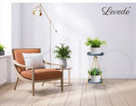 Levede Plant Stand 2 Tiers Outdoor Indoor Metal Flower Pots Rack Garden Shelf