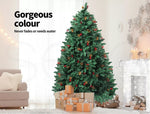 Santaco Christmas Tree 1.8M 6Ft Pinecone Decorated Xmas Home Garden Decorations