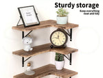 Levede Floating Shelf DIY Corner Hanging Shelves Wall Mounted Storage Wood 4PC