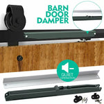 Levede Sliding Barn Door Hardwre Track Set 1.5/1.83/2/2.44/3/3.66/4M Roller Kits