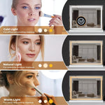Yezi Crystal Hollywood Vanity Mirror LED Light Makeup Magnifying Bathroom Type C