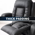 Levede Massage Sofa Chair Recliner 360 Degree Swivel PU Leather Lounge Heated