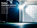 Solar Sensor Flood Light Street Radar Motion Secutiry Rechargeable Remote Timer