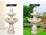 Lambu Solar Water Feature Fountain Garden Outdoor Bird Bath Indoor LEDs Lighted