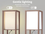 Emitto LED Floor Lamp with Storage Shelf 3 Tier Standing Reading Corner Light