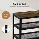 Levede 3-Tier Shoe Rack Bench Storage Cabinet Organisers Industrial Steel 100cm
