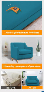 Couch Sofa Seat Covers Stretch Protectors Slipcovers 1 Seater Green