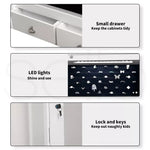 Levede Mirror Jewellery Cabinet Makeup LED Light Storage Cosmetic Organiser Box