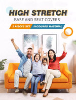 Couch Sofa Seat Covers Stretch Protectors Slipcovers 4 Seater Orange