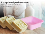 Soap Moulds Silicone 3D Shaped Mold DIY Handmade Tools Square Ellipse 50Pcs
