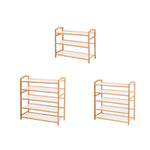 Levede Bamboo Shoe Rack Cabinet Storage Organizer Wooden Stand Shelves 65CM Wide