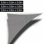 180/280 GSM Heavy Duty Shade Sail Sun Canopy Outdoor Triangle Square Rectangle