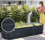 Lambu Garden Bed Planter Raised Coated Galvanised Steel Vegetable Beds Oval 3.2m