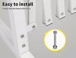 Garden Security Fence Gate Expandable Barrier Safety Aluminum Indoor Outdoor Pet