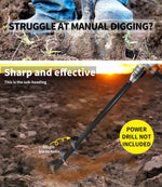 Traderight Garden Auger Post Hole Digger Spiral Drill Bit Earth Power 80 x60CM