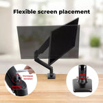 Traderight Monitor Riser Stand Single Arm Holder Screen TV LED Bracket Desk 32''