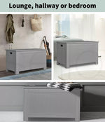 Levede Kids Toy Box Storage Chest Cabinet Container Clothes Organiser Grey