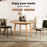 Levede Dining Table Round Rubberwood Base Kitchen Cafe Restaurant 100/120cm