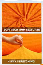 Couch Sofa Seat Covers Stretch Protectors Slipcovers 4 Seater Orange