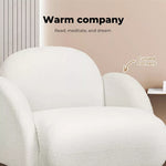 Levede Armchair Boucle Sherpa Couch Lounge Chair Fleece Single Sofa 25cm Padded