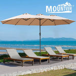 Centra Patio Umbrella Outdoor Base Stand Double-Sided Garden Pool Sun Block 4.5M