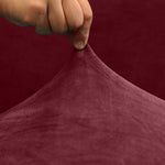 Marlow Sofa Cover High Stretch Slipcovers Soft Plush Protector 1 Seater Ruby