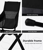 Levede Camping Chair Folding Outdoor Portable Lightweight Fishing Beach Picnic