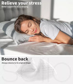 Dreamz 2x Natural Latex Pillow Removable Cover Memory Down Luxurious Soft