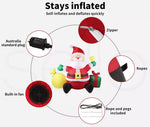 Santaco Inflatable Christmas Outdoor Decorations Santa 1.8M LED Lights Party