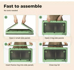 Storage Containers Stackable Lid Clothes Organiser Box 5 Side Open 28L Green