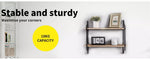 Levede Floating Shelves Brackets Display Shelf Bookshelf Wall Mount Rack Storage
