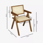 Levede 1x Armchair Dining Chair Wicker Wooden Chairs Rattan Accent Lounge Seat