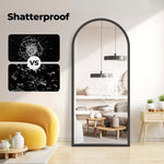 Yezi Full Length Mirrors Modern Floor Dressing Free Standing Black Framed 1.8M