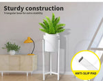 Plant Stand Garden Planter Metal Flower Pot Rack Corner Shelving Indoor Outdoor