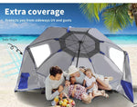 Mountview Beach Umbrella Outdoor Umbrellas Sun Shade Garden Shelter 2.33M Blue.