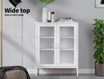 Levede Storage Cabinet Steel Kitchen Cupboard Metal Bookcase Filing Office White
