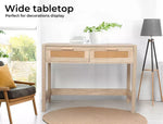 Levede Table Wooden Console Table Set With Storage Drawers Laptop Desk 105X55CM
