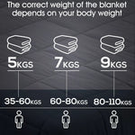 Dreamz Weighted Blanket Heavy Gravity Adults Deep Relax Kids Adult 5/7/9KG Grey
