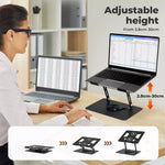 Traderight Laptop Stand Tablet Adjustable 360 Rotating Foldable Sturdy Holder