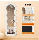 Yezi Full Length Mirror 1.6m Floor Standing Flannel Wavy Framed Dressing Makeup