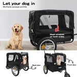 Pawz Pet Bike Trailer Foldable Cycling Pet Stroller 2-IN-1 Outdoor Sunroof