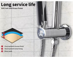 Shower Head High Pressure Set Rain Round Brass Taps Mixer Handheld WELS Silver