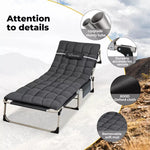 Levede Folding Camping Bed Camping Cot Adjustable Backrest Home Office Outdoor